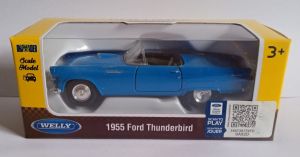 Welly - auto Old Timer - Ford Thunderbird 1955 cabriolet - modrá barva