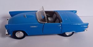auto Welly -  Ford Thunderbird 1955 cabriolet  - modrá  barva
