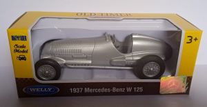 Welly - auto Old Timer - Mercedes - Benz W 125 ( 1937 ) - stříbrná barva