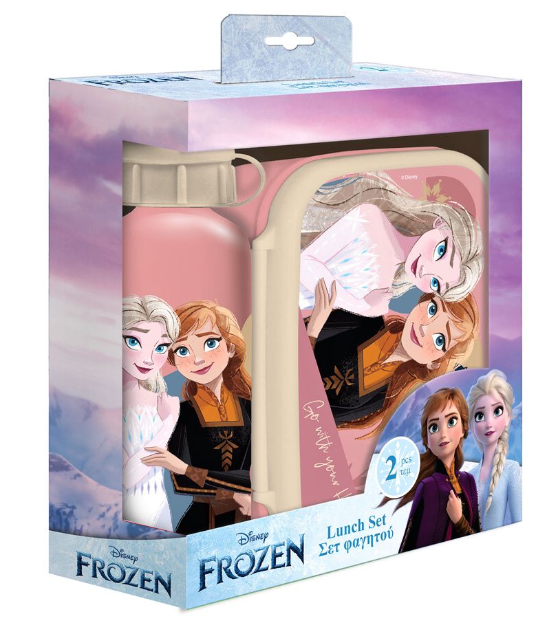 Diakakis - Lunch box : láhev na pití + krabička na svačinu - Frozen II - B