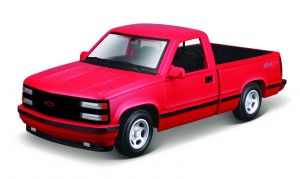 Maisto  1:24 Kit  Chevrolet 454SS  PickUp 1993 - model  ke skládání  - červená  barva  39239