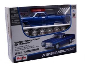 Maisto 1:25 Kit Chevrolet El Camino - model ke skládání - modrá barva 39977