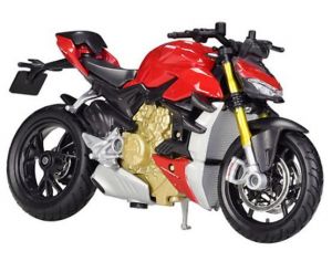 Maisto  motorka bez podstavce  - Ducati Super Naked V4 S   1:18  červená