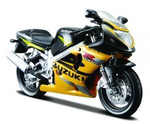 Maisto  motorka bez podstavce  - Suzuki GSX-R 600  1:18  žlutá