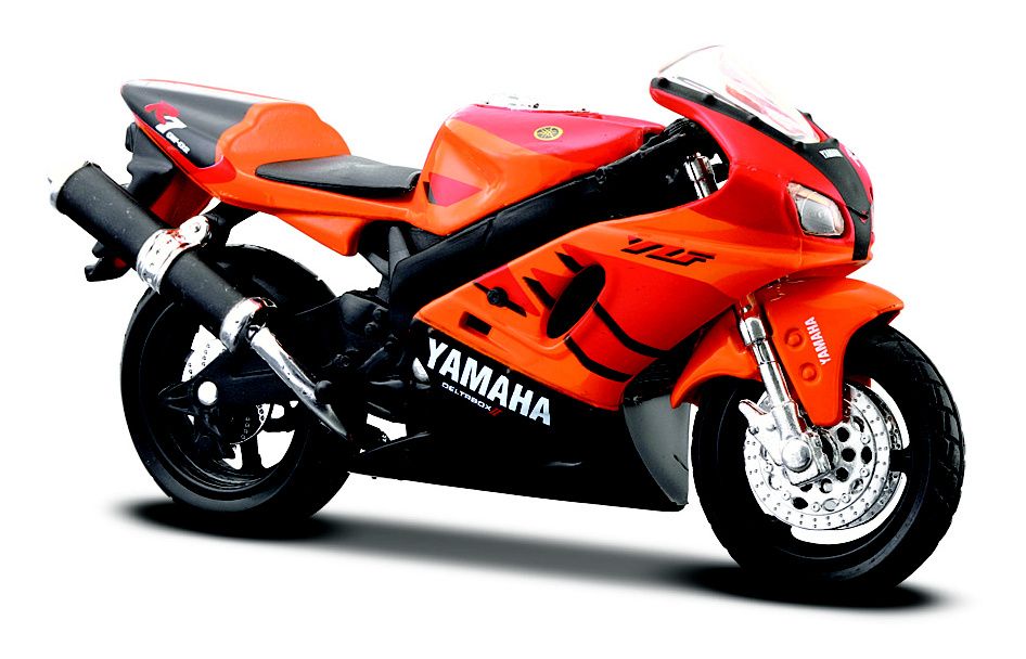 Maisto motorka na stojánku se zn. YAMAHA - Yamaha YZF-R7 1:18 oranžová