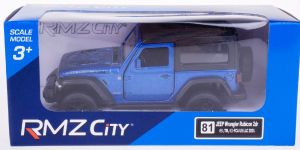 Autíčko RMZ 1:35 - Jeep Wrangler Rubicon ( 2021 ) Hard top - modrá barva Daffi