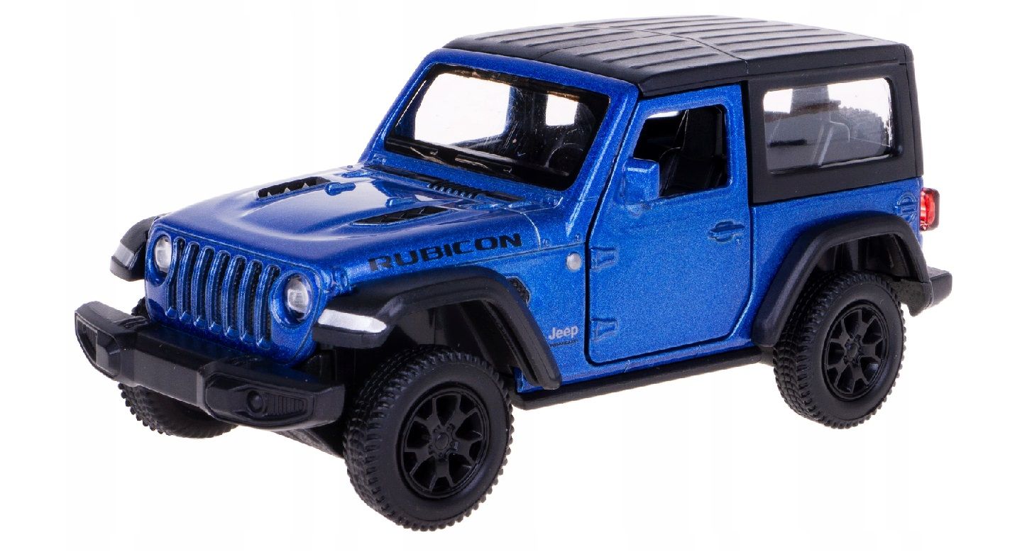 Autíčko RMZ 1:35 - Jeep Wrangler Rubicon ( 2021 ) Hard top - modrá barva Daffi