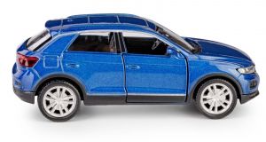 Autíčko RMZ 1:36 - Volkswagen T-ROC - tm. modrá barva Daffi