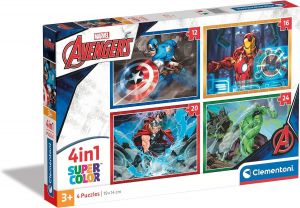 Clementoni puzzle 4v1 ( 12, 16, 20, 24 dílků ) -  Avengers 21525