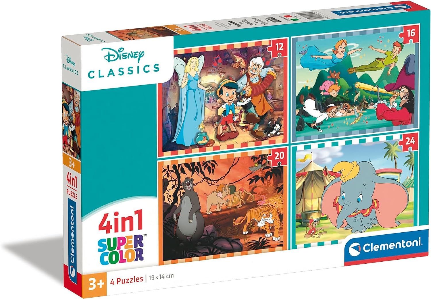 Clementoni puzzle 4v1 ( 12, 16, 20, 24 dílků ) - Disney 21523