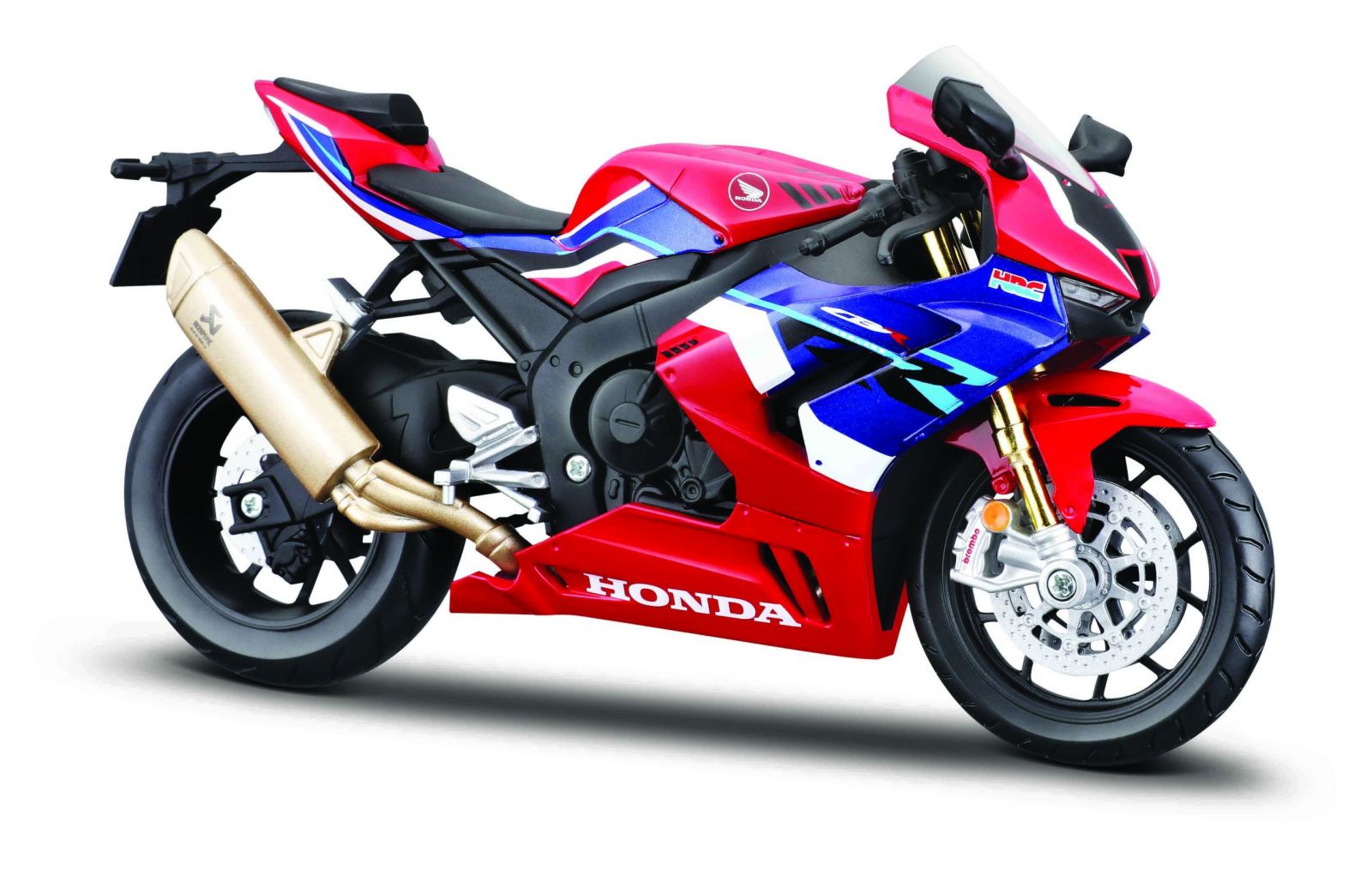 Maisto motorka 1:12 na podstavci - Honda CBR1000RR-R Fireblade - bílo modro červená