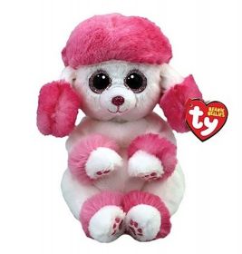 TY Beanie Babies   - Heartly - růžovo bílý pudl  41046  - 15 cm plyšák    