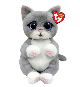 TY Beanie Babies   - Morgan - šedá kočka 41055  - 15 cm plyšák    