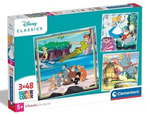 Dětské puzzle Clementoni  - 3 x 48 dílků  -  Disney rodina 25302