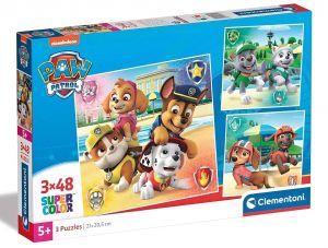 Dětské puzzle Clementoni  - 3 x 48 dílků  -  Paw Patrol - Tlapková patrola 25301