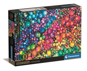 Puzzle Clementoni 1000 dílků  Compact -  Colorboom - kuličky 39780