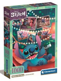 Puzzle Clementoni 1000 dílků  Compact - Disney - Stitch  39793