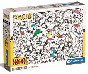 Puzzle Clementoni 1000 dílků  Compact - Nekoneční  - Peanuts 39804