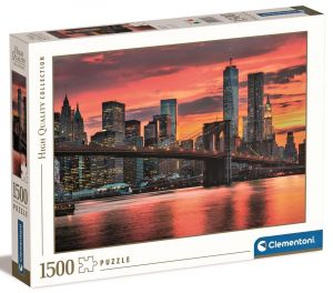 Puzzle Clementoni 1500 dílků  - New York - East River za soumraku  31693