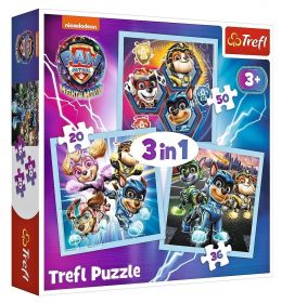 Puzzle   Trefl  3v1 - 20, 36 a 50 dílků  - Paw Patrol - Tlapková patrola 34869