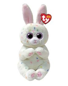 TY Beanie Babies   - Merinque - bílý kropenatý zajíček  - 15 cm plyšák 41295