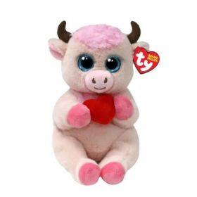 TY Beanie Babies   - Sprinkles - růžová kravička se srdíčkem  - 15 cm plyšák 41294