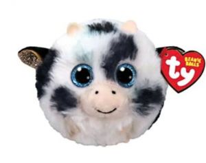 Plyšák TY - Puffies - plyšová zvířátka ve tvaru kuličky  - kravička Moophy  42566