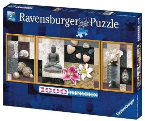 1000 dílků  Triptych - Pohoda a Harmonie   -   puzzle Ravensburger
