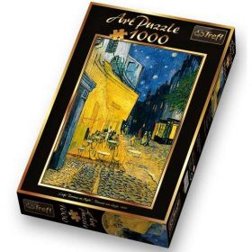 1000 dílků  - Van Gogh - Kavárna na terase v noci  -  puzzle Trefl 10290
