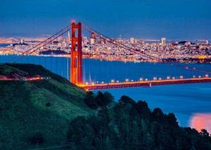 1000 dílků  - Most San Francisco - Gloss Effect  -   puzzle Ravensburger  