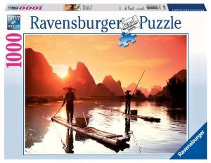 1000 dílků  -  Lov ryb po ránu  -   puzzle Ravensburger   