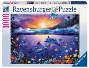 puzzle Ravensburger 1000 dílků - Západ slunce v ráji   -  190409