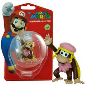 Super Mario Bros -  4,5 cm figurka Dixie Kong s karabinkou  